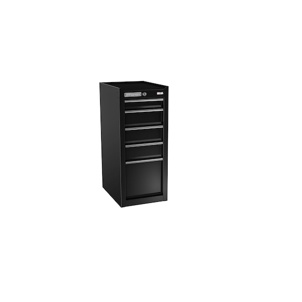 Champion Tool Storage FMPro Side Cabinet, 5 Drawer, Black, Steel, 15 in W x 20 in D FMP1505SL-BK - main
